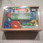 New Nip Melissa & Doug Number Math Magnets In Wood Storage Box. Fixed Price $9.98.