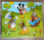 Disney's Mickey Mouse And Friends Wooden Jumbo Knob Puzzle For 18 Months Plus. Fixed Price $9.99.