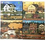 Vtg Lot 4 Charles Wysocki Jigsaw Puzzles 1000 Pc Mb American Folk Art Some Htf. Fixed Price $59.80.