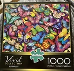 100% Complete 1000 Piece Jigsaw Puzzle Vivid Collection Buffalo Butterflies. Fixed Price $24.99.