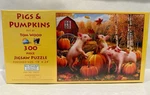 Sunsout Pigs & Pumpkins 300 Piece Puzzle Tom Wood Sealed Autumn Fall Farm. Fixed Price $18.95.