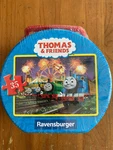 Ravensburger Thomas & Friends Carnival At Night 35-PIECE Puzzle Round Tin New. Fixed Price $20.00.