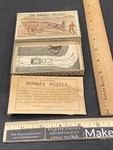 Antique Child Dexterity Game 1890S The Donkey Puzzle Chaffee & Selchow Gray Box. Fixed Price $13.90.