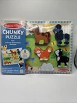 Melissa & Doug Pets Wooden Chunky Puzzle- Dogs, Cats, Kids Learning Toy Gift Nib. Fixed Price $10.00.