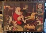 Cobble Hill Santa Puppies Dogs Tom Newsom 1000 Pc Puzzle. Fixed Price $19.95.