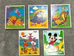 Lot 5 Disney Playskool Wooden Puzzles Mickey, Winnie The Pooh, Flintstones Vtg. Fixed Price $44.99.