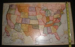 Parker Brothers 1915 Wooden United States Puzzle Map And Box Used Vintage. Fixed Price $12.99.