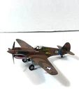 Curtiss P-40E Warhawk, Hasegawa Plastic Model Kit In 1/48 Scale, Built. Fixed Price $45.00.