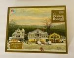 New 1967 Milton Bradley Norman Rockwell Main Street Stockbridge Puzzle. Fixed Price $34.99.