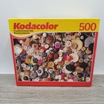 Vintage Kodak Kodacolor Buttons, 500 Piece Puzzle Sealed Unopened. Fixed Price $13.45.