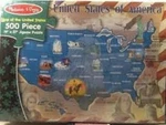 Melissa & Doug, Map Of The United States, 500 Piece Puzzle New. Fixed Price $14.00.