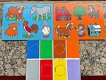 Vtg Set Of (3) Connor Toy Wooden Puzzles Farm Animals/yard Animals/coordination. Fixed Price $29.95.