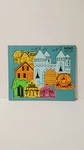 Rare Playskool Fairy Tale Town 320-06 "l K-inside" Wooden Tray Puzzle 11 Pcs. Fixed Price $15.00.
