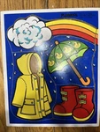 Vintage Playschool Stormy Weather Wooden Puzzle. Fixed Price $12.99.