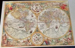 Ancient World Map (clementoni) -- 2000 Piece Jigsaw Puzzle Complete. Fixed Price $26.99.