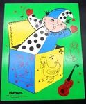 Vtg Playskool 9 Piece Painted Wood Frame Tray Puzzle Jack The Box 275-31. Fixed Price $12.00.