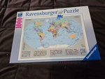 Ravensburger 1000 Piece Jigsaw Puzzle Political World MAP-100% Complete. Fixed Price $22.76.