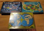 3 Jigsaw Puzzles Lot Maps 2 Are Double Sided Like 5 And Nisb 60'S. Fixed Price $10.23.
