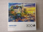 Buffalo Games 500 Piece Puzzle Americana Collection Rock Island Lighthouse. Fixed Price $6.99.