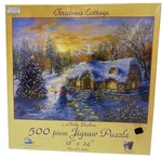 Christmas Cottage Jigsaw Puzzle 500 Pc New Sunsout 18" X 24" Priority Mail Ship. Fixed Price $16.99.