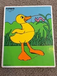 Vintage Playskool Wooden Puzzle Pieces 186-05 Duck Made Usa 1970'S. Fixed Price $9.99.