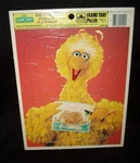 1986 Sesame Street Big Bird Portrait Of Friend Golden Frame Tray Puzzle. Fixed Price $8.99.
