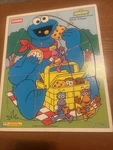 1994 Jim Henson Playskool Cookie Monster Wooden Puzzle 315-07 8 Pieces Ex Fs. Fixed Price $24.99.