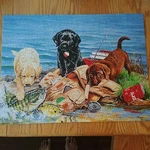 Sunsout Puzzle Three Little Fisherman 500 Pieces 18"X24" Usa Made. Fixed Price $14.99.
