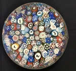Vintage 1967 Springbok Circular Puzzle Baccarat Millefiori Paperweight Complete. Fixed Price $45.00.