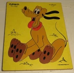 Vintage Playskool Wooden Childrens Puzzle #190-4 Disney Pluto 7 Pc Complete 4-6. Fixed Price $13.96.
