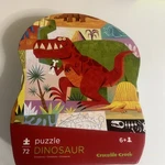 Crocodile Creek Dinosaur 72-PIECE Jigsaw Puzzle, 14 X 19" Pre-owned Cib Guc. Fixed Price $9.99.