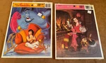 Lot Of 2 Vintage Disney Golden Frame Tray Puzzles: Aladdin Beauty And The Beast. Fixed Price $26.50.