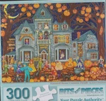 Bits And Pieces 300 Pc Jigsaw Puzzle Haunted House Costume Parade Nib. Fixed Price $14.99.