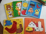 Playskool Vintage Wood Puzzles Lot Of 6 Animals Monkey Birds Farm Barn. Fixed Price $35.00.