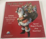 Sunsout Ho! Santa Claus Shaped Jigsaw Puzzle Nicky Boehme 1000PC Sealed. Fixed Price $13.99.
