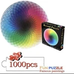 Round Jigsaw Puzzle Educational Rainbow Large 26 Inch 1000 Pieces. Fixed Price $18.99.