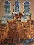 550 Piece Giant Jigsaw Cat Poster Puzzle By International Polygonics Nib. Fixed Price $8.96.