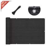 Sturdy Black Patio Privacy Screen 3.3'X19.5' - Perfect For Backyards & Porches. Fixed Price $49.58.