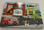 Melissa & Doug Around The Fire Station See Hear Sound Puzzle 8 Scenes Complete. Fixed Price $9.99.