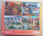Set Ceaco David Maclean Jigsaw Puzzles 500 Pieces Each 18" X 14" Complete Htf. Fixed Price $21.99.