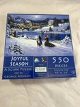 New Joyful Season Jigsaw Puzzle Sunsout By George Kovach 550 Pieces 75172. Fixed Price $7.99.