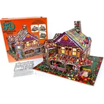 Vtg Ceaco 3D Gingerbread House Jigsaw Puzzle Two-sided 564PC Cork Board Complete. Fixed Price $32.00.