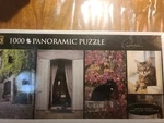 New French Felines 1000 Piece Panoramic Puzzle #2425 Andrews Blaine Ab 2013 Cats. Fixed Price $21.90.