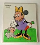 Vintage Playskool Minnie Mouse & Thumper Wooden Frame Puzzle Disney 190-16. Fixed Price $12.00.