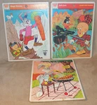 Vintage 1970S Thick Frame Tray Puzzle Lot Of 3 Looney Tunes Bugs Bunny Whitman. Fixed Price $32.99.