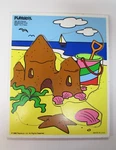 Vintage Playskool Wooden Puzzle 186-18 "seashore Fun" 5 Pieces 1988. Fixed Price $7.88.