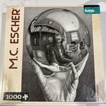 Buffalo M.c. Escher Self Portrait 1000 Piece Puzzle With Poster Uncounted. Fixed Price $16.00.