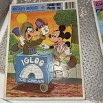 Mickey Mouse And Goofy Whitman 12 Piece Jigsaw Frame-tray Puzzle Complete 1981.. Fixed Price $15.00.