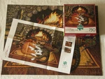 Cats Of Charles Wysocki Puzzle All Burned Out 750 Pc By Fireplace Complete. Fixed Price $13.99.