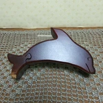 Dolphin Shaped 6" Wooden Puzzle Box Trinket Stash Secret Compartment Dark. Fixed Price $21.75.